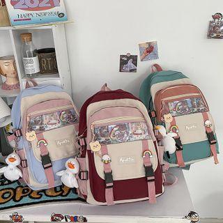Couple Matching Pvc Panel Backpack / Bag Charm / Set