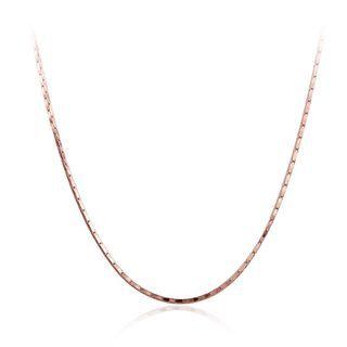 Fashion Simple Plated Rose Gold Snake Necklace Rose Gold - One Size
