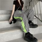 Houndstooth Cropped Harem Pants