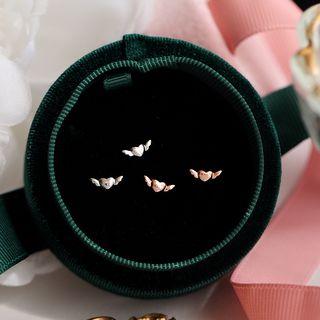 925 Sterling Silver Flying Heart Earring