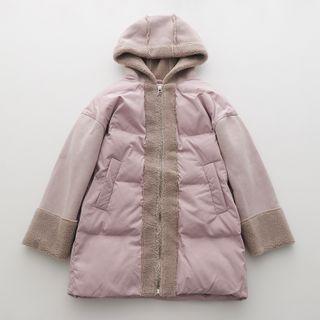 Faux Shearling Zip Jacket Pink - One Size