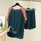 Short-sleeve Raglan T-shirt / Shorts / Set