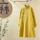 Long-sleeve Embroidered Padded Long Hanfu Top