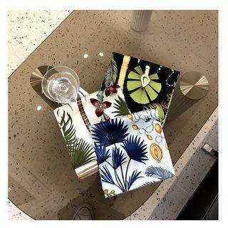 Palm Tree Print Silk Scarf