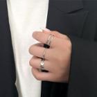 Set Of 3: Alloy Open Ring (various Designs) Set Of 3 - Silver - One Size