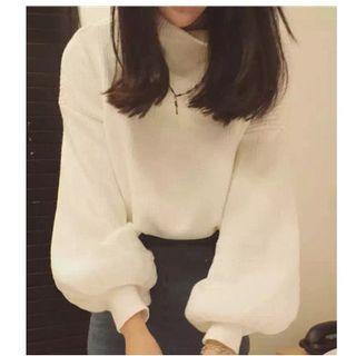 Stand Collar Knit Pullover