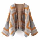 Patterned Open-front Cardigan T068 - As Shown In Figure - One Size