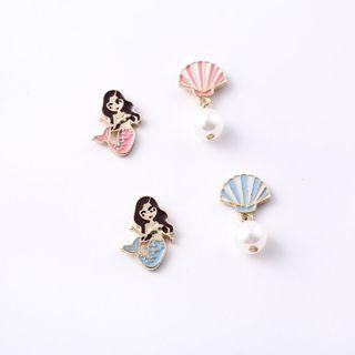 Mermaid & Shell Non-matching Earring