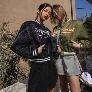 Original Embroidered Cropped Flight Jacket