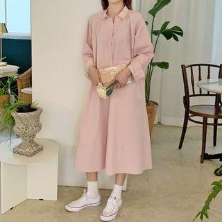 Pastel Color Long Shirtdress