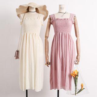 Ruffled-trim Sleeveless Sundress
