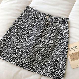 Two-tone High-waist Skirt