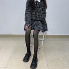 Plain Tights 200g - With Lining - Black - One Size
