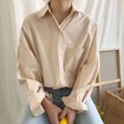 Long-sleeve Shirt Almond - One Size
