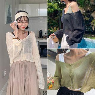 Crop Sheer Cardigan