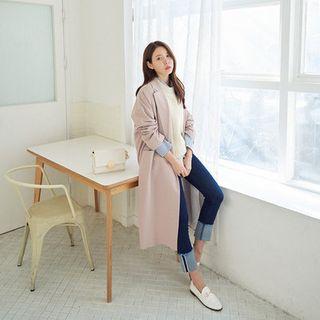 Single-breasted Notched-lapel Trench Coat