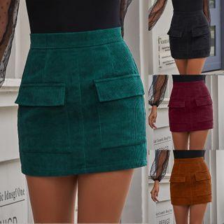 Pocket Detail Mini Pencil Skirt