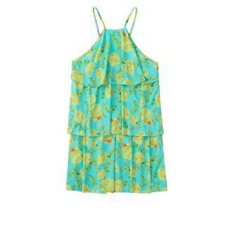 Flower Print Halter Tiered Sundress