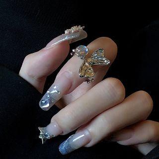 Gemstone Butterfly Open Ring