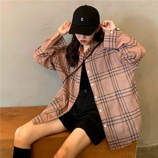 Retro Plaid Long-sleeved Shirt