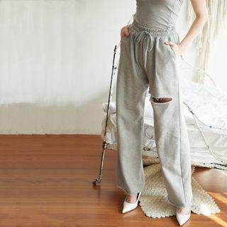 High-waist Cut-out Sweatpants
