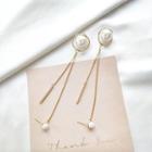 Faux Pearl Earring 925 Sterling Silver - White - One Size