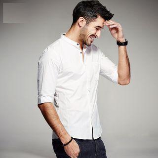 Elbow-sleeved Short-sleeved Shirt