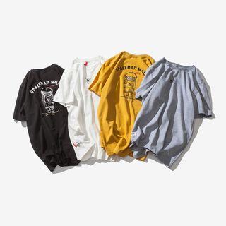 Short-sleeve Astronaut Print T-shirt