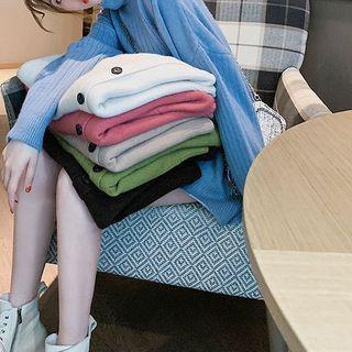 High-neck Oversize Long Knit Top