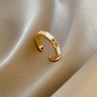 Glaze Alloy Open Ring J487 - Gold - One Size