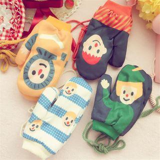 Print Drawstring Mittens