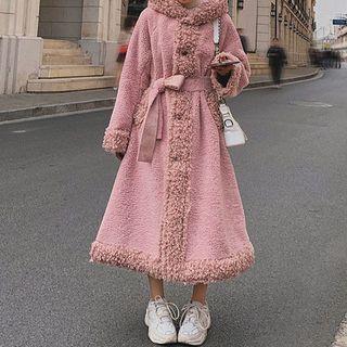 Tie-waist Fleece Coat