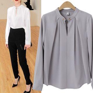Cut Out Front Blouse