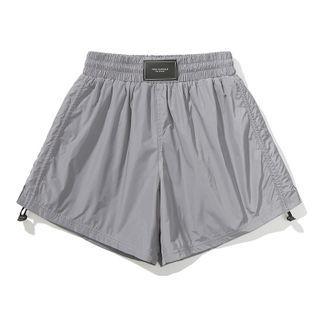 Set: Short-sleeve Cropped T-shirt + Wide-leg Sweatshorts