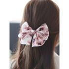 Bow Floral Print Hair Tie