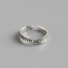S925 Sterling Silver Twist Ring Silver - 925sterling Silver