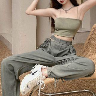 Crop Camisole Top / Drawstring Sweatpants