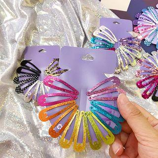 Set Of 12: Glitter Hair Clip
