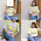 Lemon Print Regular-fit Cotton T-shirt