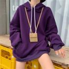 Plain Loose-fit Hoodie - 2 Colors