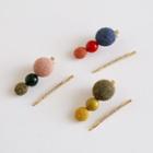 Set Of 2: Bead Hair Clip + Hair Pin