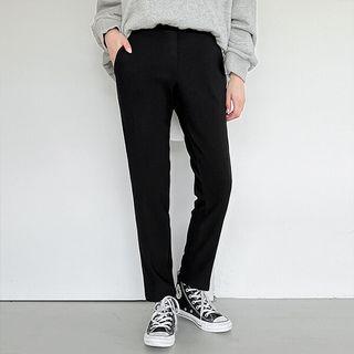 Plus Size Napped Straight-leg Dress Pants