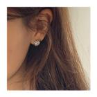 Faux-pearl Frame Ear Studs Ivory - One Size