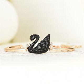 Rhinestone Swan Bangle