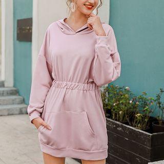 Long Sleeve Hooded T-shirt Dress