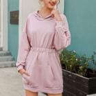 Long Sleeve Hooded T-shirt Dress