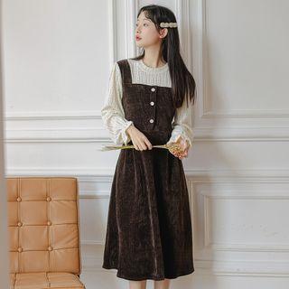 Overall Midi A-line Dress