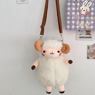 Fleece Sheep Crossbody Bag Sheep - White - One Size