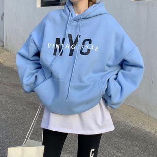 Set: Lettering Hooded Sweatshirt + Legging