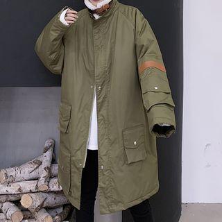 Buttoned Long Cargo Jacket